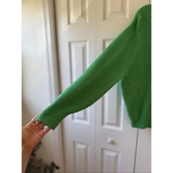 H&M Small Ribbed Green Jumper Sweater - Picture 2 of 6